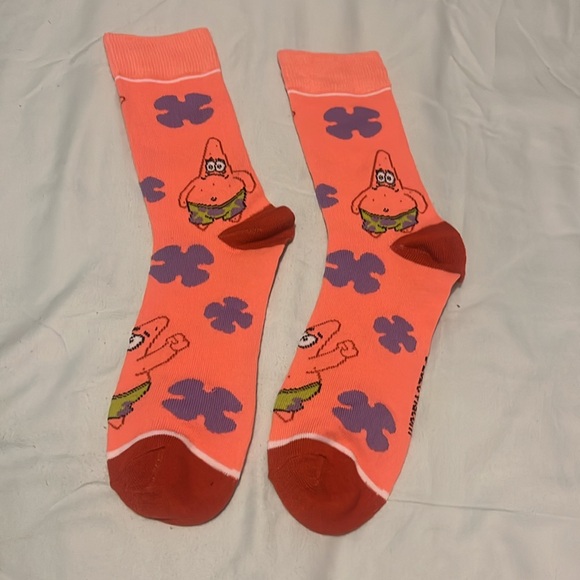 SpongeBob SquarePants Patrick Star Fun Socks - Coral and Purple - Picture 3 of 4